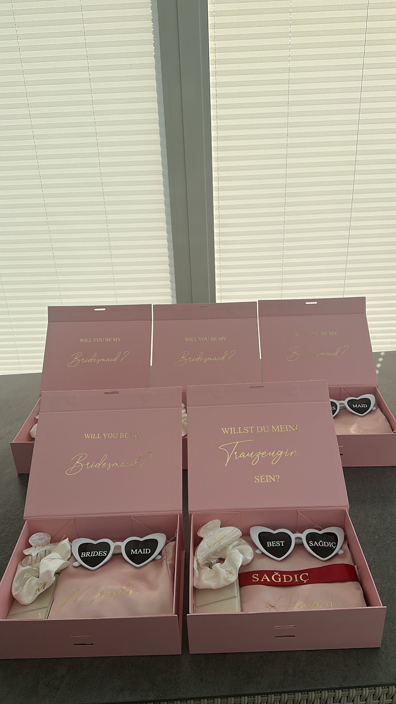 Trauzeugin / Brautjungfern Geschenkboxen