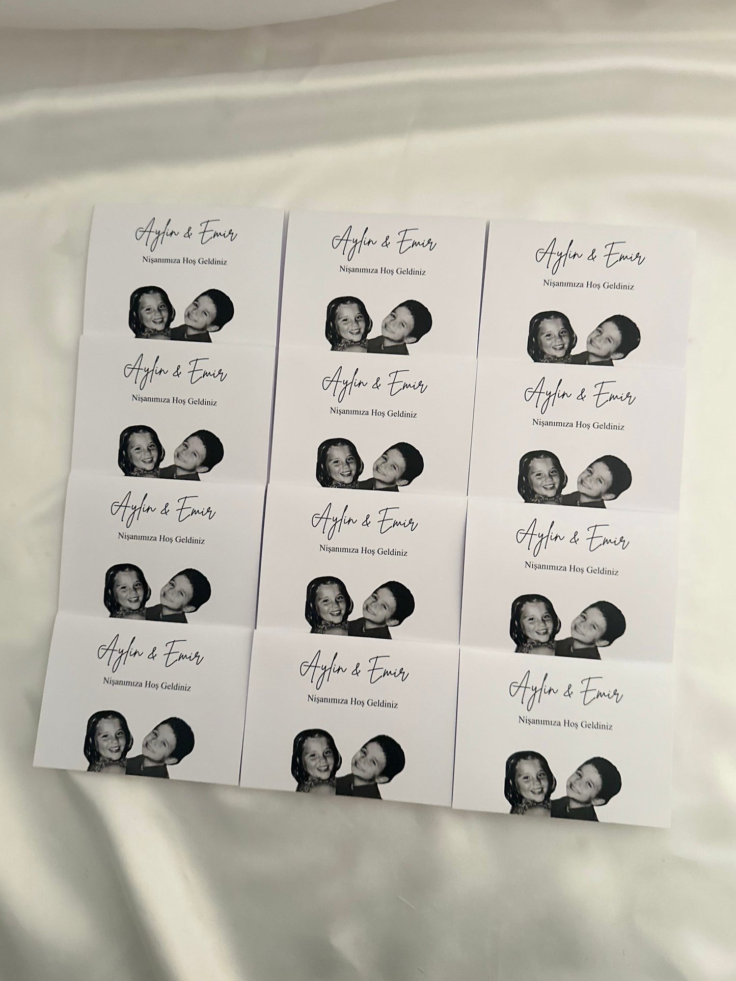 Tischkarten mit Kinderfotos