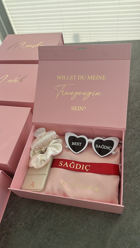 Trauzeugin / Brautjungfern Geschenkboxen