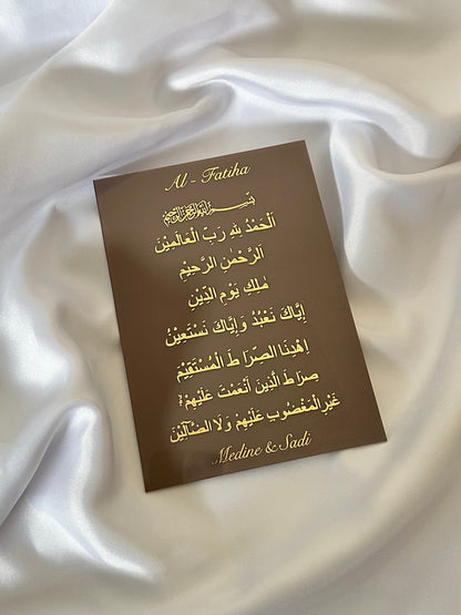 Tischdeko Al- Fatiha