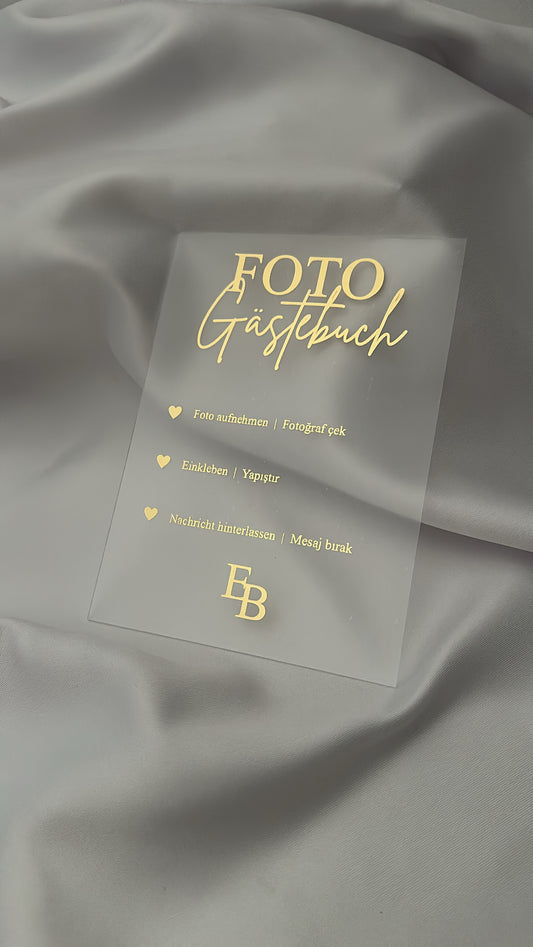 Foto-Gästebuch Schild