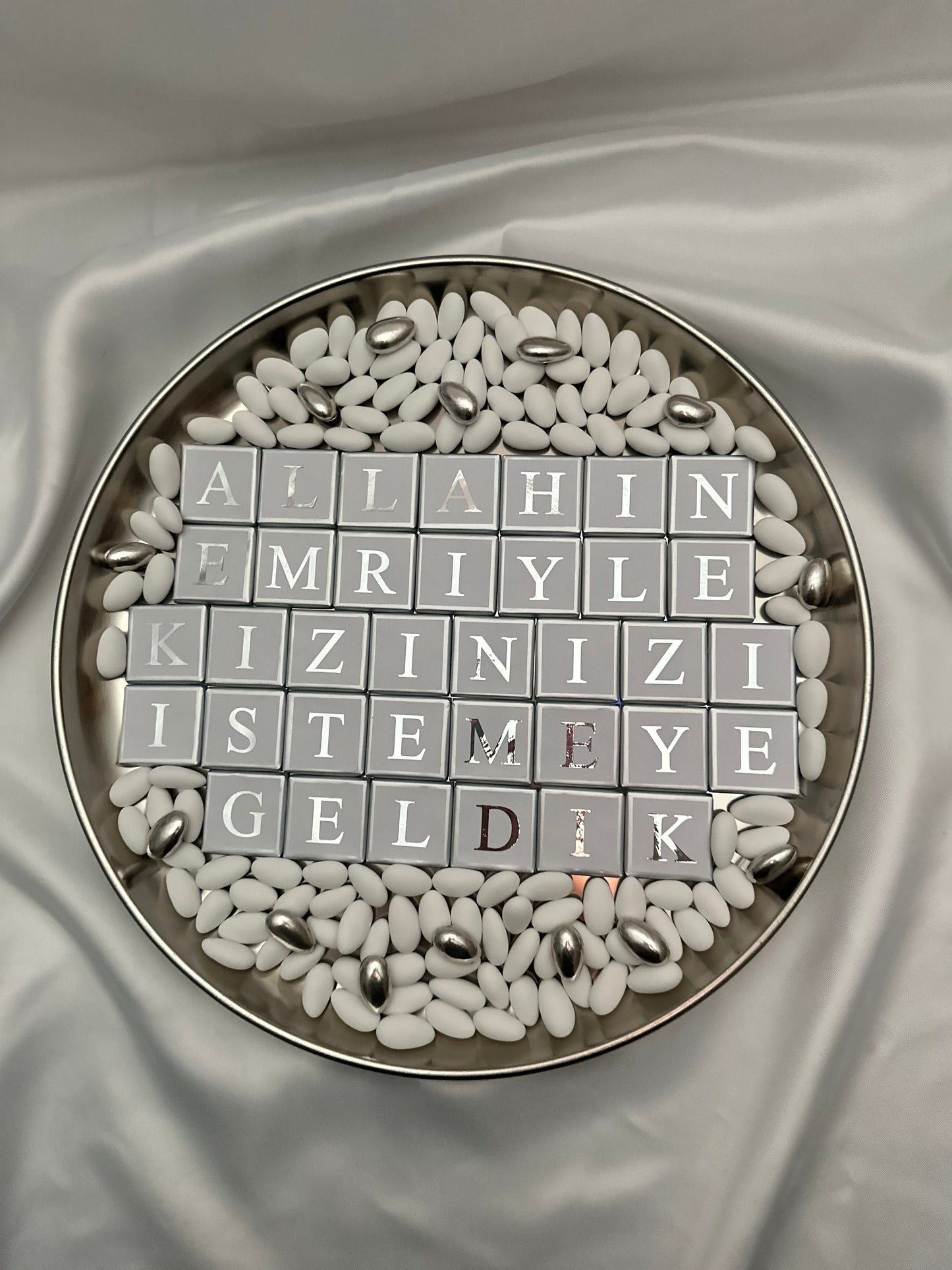 Kız İsteme Çikolatası Rund Gold/Silber