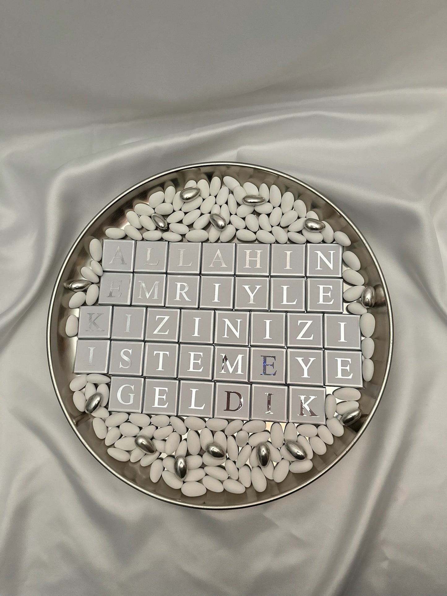 Kız İsteme Çikolatası Rund Gold/Silber