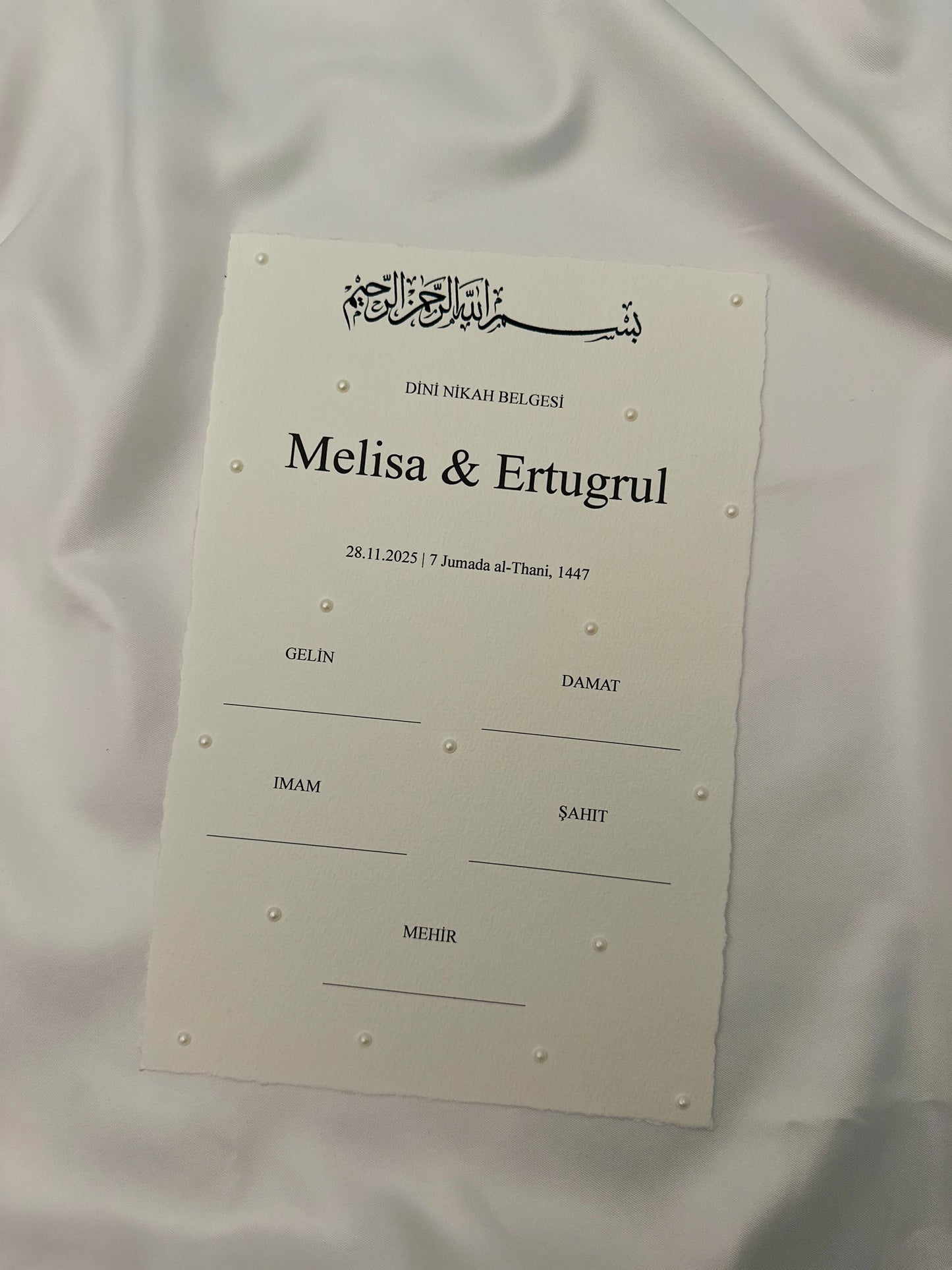 Islamische Ehe-Urkunde