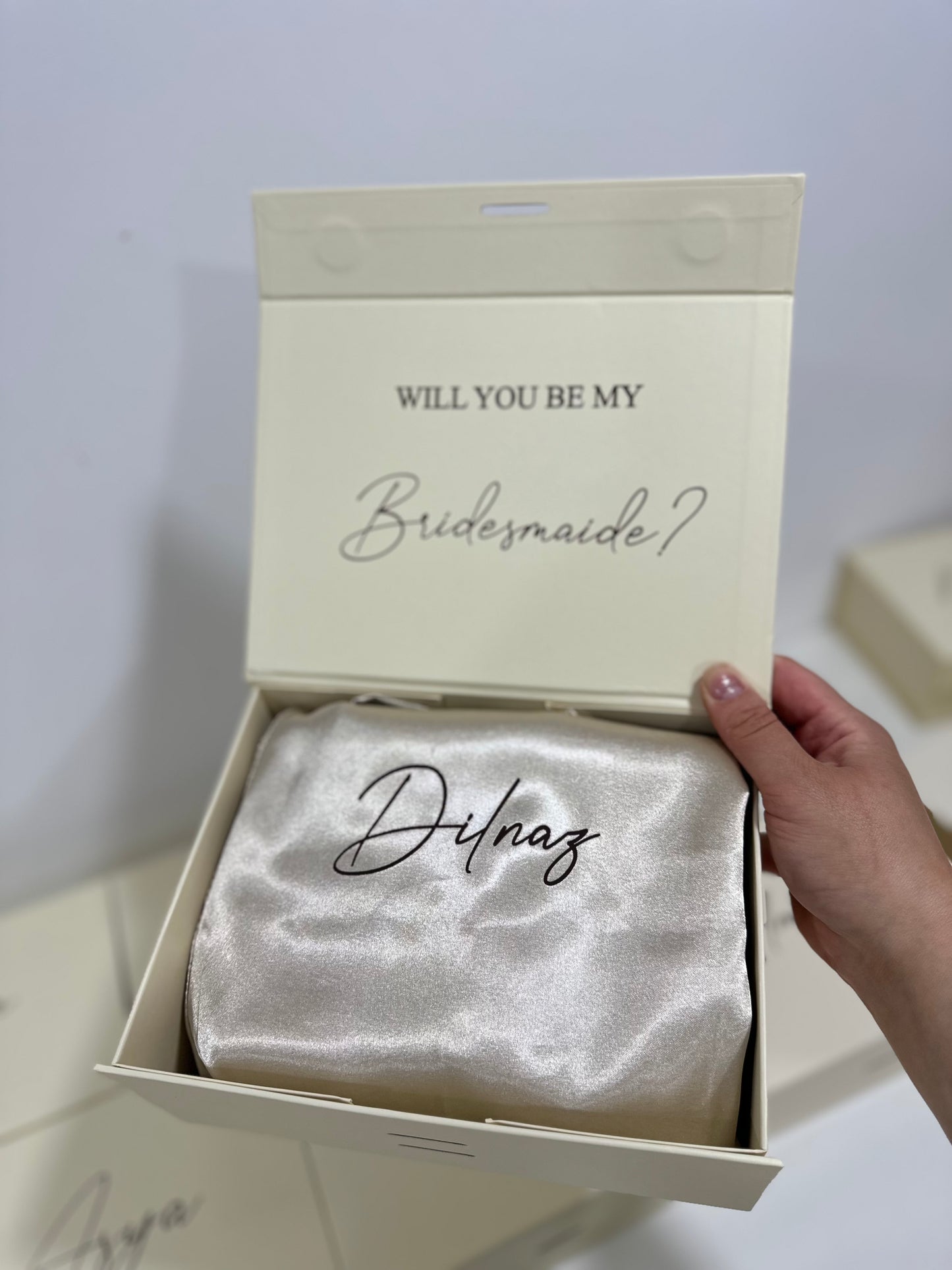 Trauzeugin / Brautjungfern Geschenkboxen