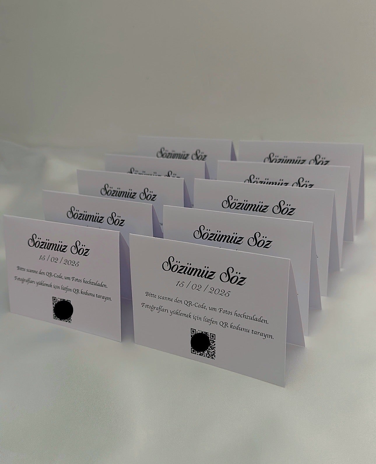 Tischkarten mit QR-Code