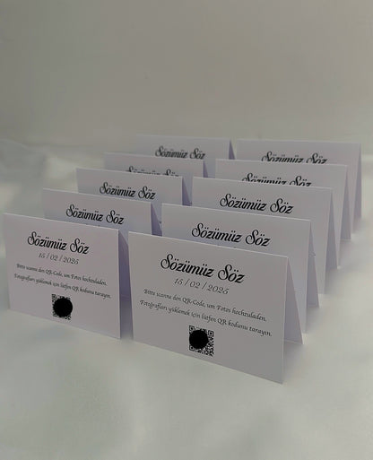 Tischkarten mit QR-Code