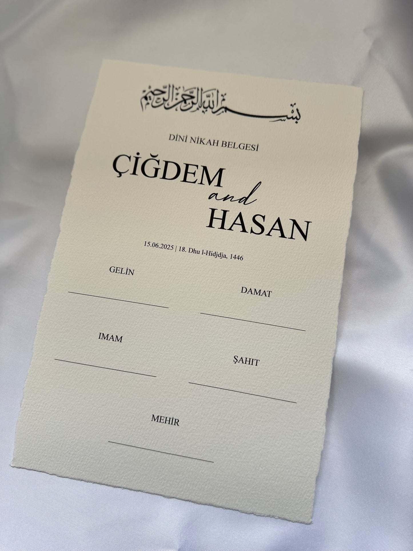 Islamische Ehe-Urkunde