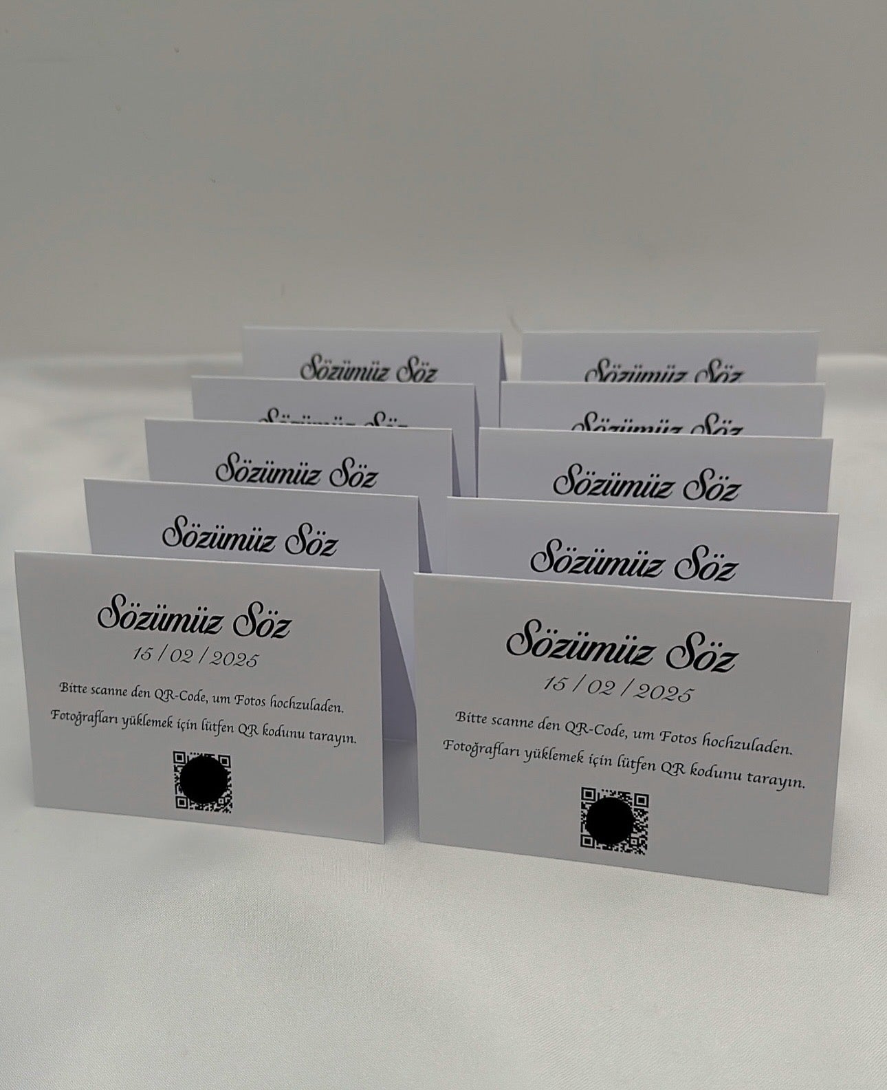 Tischkarten mit QR-Code